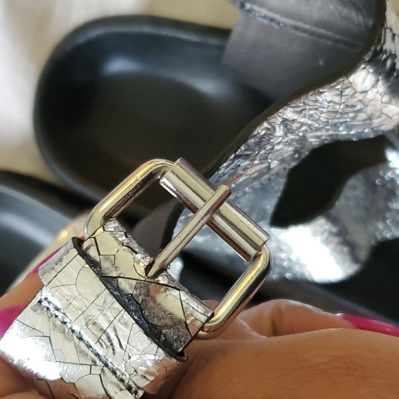 Isabel Marant Silver Metallic Sandals Size 41 or US 10 - Picture 6 of 7